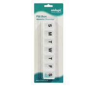 ve00531 Small 7-Compartment Weekly Pill Dispenser - Flip-Top Lids, Braille Lettering