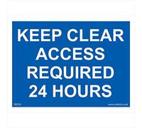 VE018 Vehicle Sign Keep Clear Access Required 24 Hours Signs 150mm x 100mm Magnetic - Vehicle Grade