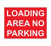 VE019 Vehicle Sign LOADING AREA NO PARKING Signs 600mm x 400mm .STICKER/SAV - WHITE BACKGROUND