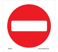 VE020 Vehicle Sign NO ENTRY Signs 450mm x 450mm .STICKER/SAV - WHITE BACKGROUND