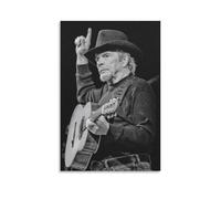VEADONS Merle Haggard Canvas Poster Painting On Canvas Wall Art Poster Scroll Picture Print Walls Decor Home Posters 12x18inch(30x45cm)