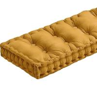 VEAI Bench Cushion, 140x30x10cm, Mustard Yellow, Velvet Fabric, Modern/Contemporary Style, No Legs, 4-Seater