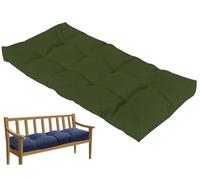 VEAI Bench Cushion Indoor/Outdoor Waterproof - 120cm/150cm/100cm/200cmx 40/50cm - 2/3/4 Seater Non-Slip Seat Pad for Bay Windows, Garden Patio, Long Chairs, Swings & Porch Furniture(Green,120x40cm)