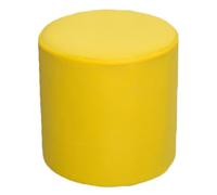 VEAI Stretch Round Ottoman Cover - Green/Grey/White Outdoor Footstool Protector | Machine Washable Stool Slipcover with Elastic Base(Yellow)
