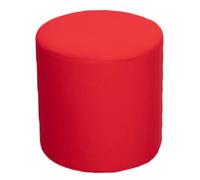 VEAI Stretch Round Ottoman Cover - Green/Grey/White Outdoor Footstool Protector | Machine Washable Stool Slipcover with Elastic Base(Red)