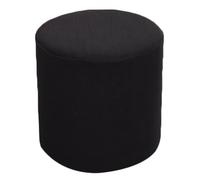 VEAI Stretch Round Ottoman Cover - Green/Grey/White Outdoor Footstool Protector | Machine Washable Stool Slipcover with Elastic Base(Black)