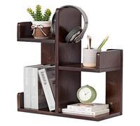Veal Wooden Boohelf Multi Layer Desktop Sto Rack Office Document Small Plant Display Shelf Modern d Accent Bookcase.