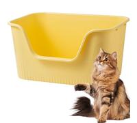 Vealind Cat Litter Tray with High Sided and Low Entry 100% Leak Proof Anti Splash Cat Litter Box Trays