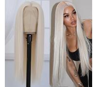 Veally Blonde Platinum Blonde Lace Front Wig Ready to Use 13x4 HD No Glue Front Wig Straight Wigs for Women Natural Looking Synthetic