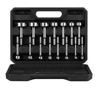 Vearter 15PCS 10-50mm Forstner Drill Bit Set, High Carbon Steel Single-Tooth Woodworking Tools Forstner Bits with Round Shank, Hinge Drill Bit Set for Solid Wood, MDF, Plastic, Particleboard, Plywood