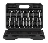 Vearter 16PCS 6-54mm Forstner Drill Bit Set, High Carbon Steel Multi-Tooth Woodworking Tools Forstner Bits with Round Shank, Hinge Drill Bit Set for Solid Wood, MDF, Plastic, Particleboard, Plywood