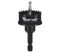 Vearter 33mm Bi-Metal Hole Saw 1/4 Inch Hex Shank, M42 Bimetal Hole Saw, Thin Wall Cobalt Drill Hole Cutter with Arbors for Wood, Sheet Metal, Copper, Plaster, PVC, Steel Plate, Drywall