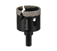 Vearter 40mm Dry Diamond Porcelain Tile Drill Bit, Triangular Shank Vacuum Brazed Diamond Drill Bit, Tile Hole Cutter for Tile, Marble, Granite, Porcelain, Concrete and Quartz Stone