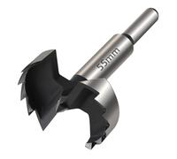 Vearter 54mm Forstner Drill Bit, High Carbon Steel Multi-Tooth Woodworking Tools Forstner Bits with Round Shank, Hinge Drill Bit for Solid Wood, MDF, Plastic, Particleboard, Plywood