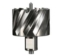 Vearter 56mm HSS Annular Cutter, 19.05mm Weldon Shank, Mag Drill Bit with Pilot Pin for Steel Plate, Aluminum, Brass, Cast iron, Stainless Steel