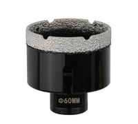 Vearter 60mm Dry Diamond Core Drill Bit, M14 Thread Connection Vacuum Brazed Masonry Hole Saw, Hollow Hole Cutter for Tile, Marble, Granite, Porcelain, Concrete and Quartz Stone