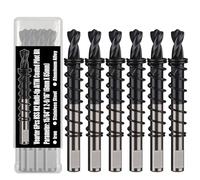 Vearter 6PCS Pilot Drill Bits for Hole Saw Sets, AITiN Coated HSS M2 Holesaw Set Center Drill Bit for Metal, Stainless Steel, Iron, Aluminum Alloy, Wood, Plastic