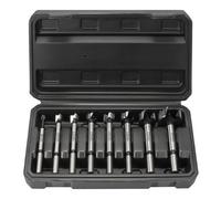 Vearter 8PCS 6-35mm Forstner Drill Bit Set, High Carbon Steel Multi-Tooth Woodworking Tools Forstner Bits with Round Shank, Hinge Drill Bit Set for Solid Wood, MDF, Plastic, Particleboard, Plywood