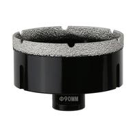 Vearter 90 mm Dry Diamond Core Drill, M14 Thread Connection Vacuum Brazed Hole Saw for Masonry, Hollow Hole Cutter for Tiles, Marble, Granite, Porcelain, Concrete and Quartz Stone