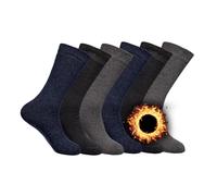 VEARZ® 6, 12 Packs Mens Winter Thermal Socks Breathable and Anti-Sweat Boot Work Socks Hike Outdoor Warm Thick Big Foot Sock Plus Size UK 11-14 (BNG (06 Pairs))