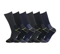 VEARZ® 6, 12 Packs Mens Work Big Foot Thermal Socks Breathable and Anti-Sweat Full Cushion Force Performance With Reinforced Heel & Toe Thick Warm Boot Work Top Socks Outdoor 11-14 (Assorted, 3 Pairs)