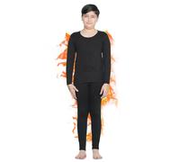 VEARZ Unisex Kids Thermal Long Johns Set ! Boys Girls Winter Warm Underwear Long Sleeve Top and Long John Bottom Base Layer Set Age 5-13 Years Black, 8-9