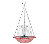 Veasbuu Bird Bath for Outside,Solar Powered Outdoor Bird Feeder Fountain - Finch Birdbath | for Outside Garden Balcony Yard Porch Patio Finch Bluebird Robin Sparrow Bath
