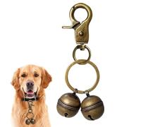 Veasbuu Dog Collar Bell - Hangable Pet Bell Necklace for Dogs and Cats, Training Charm Accessory, Adjustable Pet Decoration Bells, Anti-Lost Sound Alert Collar Add On for Small Medium Large Breeds