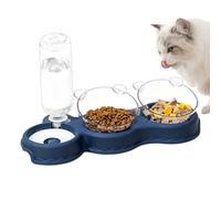 Veasbuu Dog Feeder | Automatic Non-Slip Waterer - Double Dog Cat Bowls Feeder,for Small Medium Large Kitten Bunny All Breeds Doggy Vacation Night Indoor Daily Home