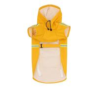 Veasbuu Dog Rain Jacket - Waterproof Dog Poncho Reflective Strip - Windproof Raincoat Easily Wearable, Breathable Adjustable Hooded Pet Coat for Walking