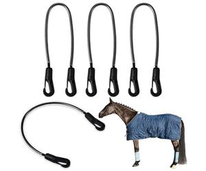 Veasbuu Horse Blanket Straps | 4 Piece Elastic Equestrian Tool,Horse Rug Tail Cords | for Trainers Competition Rider Barn Manager Stable Hand Riding School Ranch Farm Tack Room