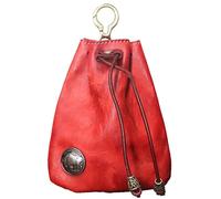 Veasbuu Leather Purse, Leather Purses for Women, Retro Storage | Leather Drawstring Coin Holder, Coin Organizer, Change Holder, Small for Men and Women, Red Wine, Consulte la descripción, See