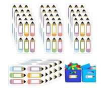 Veasbuu Name Tags - 120-Piece 3.5x1.2inch Reusable Labels,Pencil Shaped Name Labels for Kids - for Kindergarten Daycare Office Party Conferences Events Blackboard