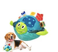 Veasbuu Plush Squeaky Dog Toy, Interactive Dog Chew Toy, Tough Squeaky Pet Toy, Turtle Ball Dog Toy, Chew Toy for Dogs, Durable Dog Chew Toy, Squeaky Dog Toy for Puppies, Teeth Cleaning Dog Toy