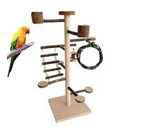 Veasbuu Stand for Bird Perches, Accessories for Wooden Bird Cage, Movement Playground for Employment of Lovebirds, for Cockatiels, Canaries, Budgies and Ornamental Finches