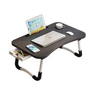 VebaCidi Home Office Lap Desk with Storage Drawer, Cup and Phone Holder, Foldable Laptop Desk for Working, Writing, Gaming and Drawing
