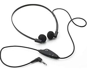 VEC Electronics Spectra SP-VC 5 Deluxe Twin Speaker Transcription Headset, Volume Control and Stereo/Mono Switch, 5 ft. Cord with a 3.5 mm Right Angle Stereo Plug, Pouch for Personal Storage