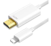 Vecbmn HDMI Cable for iPhone, HDMI to iphone Cable 2 M, Cable for iPhone to TV Compatible with iOS 17/16/15/14, Cable to Connect iphone to TV, for iPad/iPod to TV HDMI Cable, High Definition HD1080P