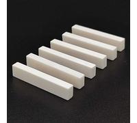 Vecentmat 6Pcs Blank & Uncut Guitar Nut White Color Made of Real Bone 52x6x10mm for Electric & Acoustic & Classical & Cigar Guitar, Mandolin, Banjo, Ukulele Part Replacement