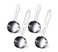 Veciado 4 Pieces Coffee Scoop Tablespoon Stainless Steel Coffee Measuring Scoops for Coffee, Tea, Sugar and Milk, 30 Ml