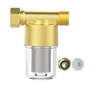 Veciado Brass Reusable Water Filter, Sediment Filter, Inline Washer Filter for Garden Hose for Washing Machine, Shower Gold