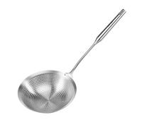 Veciado Stainless Steel Skimmer 46.5 * 18cm Strainer Colander Ladle Spoon Oil Strainer with Comfort Handle and Hanging Holes Slotted Spoon for Kitchen Frying Food, Noodles, Pasta, Spaghetti