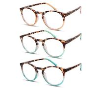 Vecien Reading Glasses Blue light Blocking Readers,Classic Lightweight Give You Ultra Clear Vision,Spring Hinges Pattern Design for Women/Men (2.0)