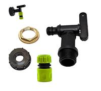 Vecksoy Water Butt Tap With IBC Tank Adapter S60x6 & Hose End Connector,Plastic Fit Water Butt Rain Barrel Tap,3/4" Thread Water Butt Storage Tank Hose Fitting Parts For Home Garden Water Connectors