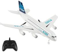 Vecktodisy Remote Control Airplane - RC Airplane Ready to Fly, 2.4Ghz 2 Channel RC Airplane Built in 3-Axis Gyroscope, A380 Remote Control Airplane for Children Boys Girls