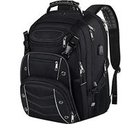 VECKUSON 18.4 Laptop Backpack for unisex, 60L Extra Large Gaming Laptops Back Bag with USB Charger Port,TSA Friendly Flight Approved and RFID Anti-Theft Pocket Heavy-duty Pack,21.3*15.7*11.8inch Grey