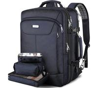 VECKUSON 50L Carry-On Backpack, TSA Approved for Flights, Extra Large Gaming & Travel Laptop Bag with USB Charger, 3 Packing Cubes, RFID Anti-Theft, Heavy Duty Weekender for Men & Women