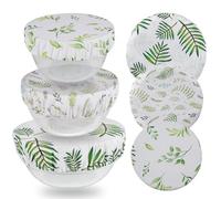 Veclory 3 Pack Reusable Bowl Covers for Bread Proofing with Plastic Liner 8/10/12 Inch Elastic Bread Bowl Cover for Sourdough Rising and Food Storage