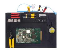 VECO-T Silicone Soldering Mat with Soldering Stand, 20x14 Inch ESD Anti Static & 932°F Heat Resistant Workbench Mat for Electronics Repair, PCB, Phone, Watch, PC Building