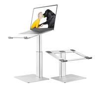 VECOFO Laptop Stand for Desk, Ergonomic Aluminum Laptop Stand Adjustable Height from 7-15", Sitting and Standing Laptop Riser for 10-17" Notebook